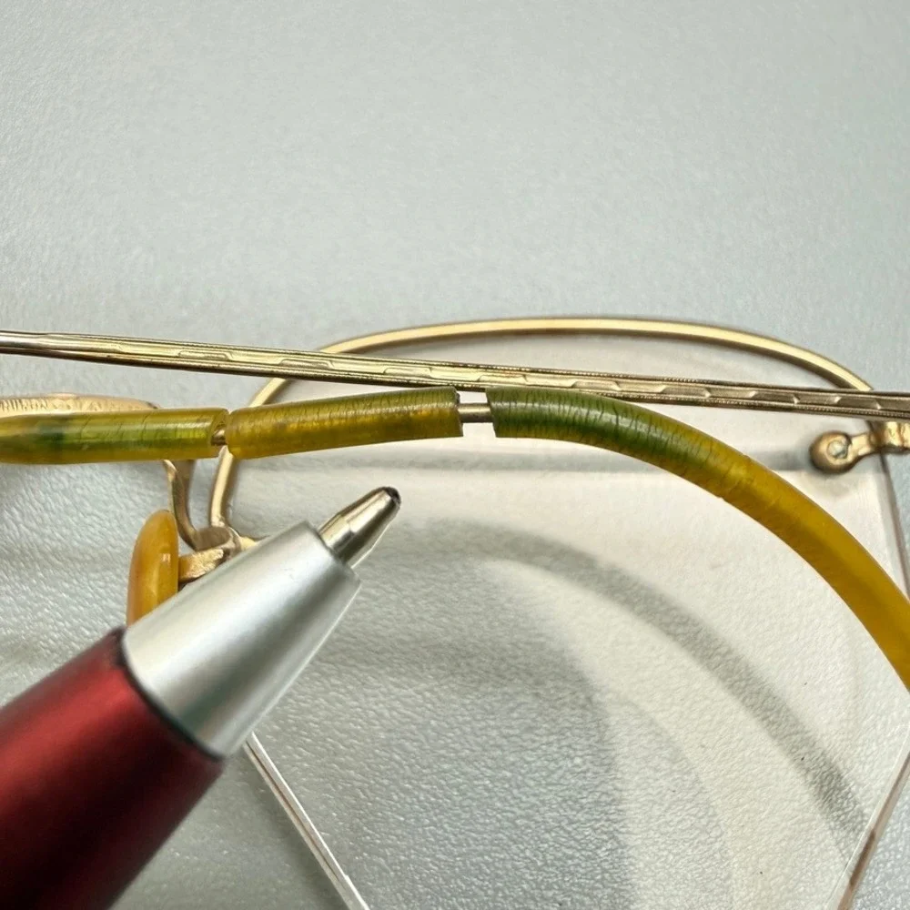 Vintage Gold Filled Wire Frame Glasses with Case Signed